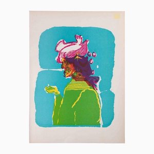 Mino Maccari, The Hen Hat, Original Linocut, 1951