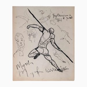 Norbert Meyre, Drawings of the Olympics, Original Drawing, 1924