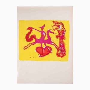 Mino Maccari, The Horse Trainer, Original Linocut, 1951