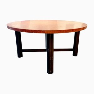 Mid-Century Italian Dining Table in Red Travertine, 1970s
