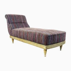 Mid-Century Italian Chaise Longue with Missoni Striped Fabric, 1950s