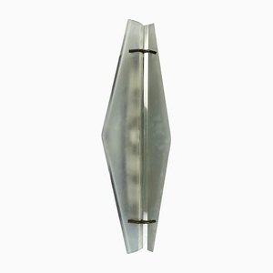 Mid-Century Italian Wall Light in Brass and Glass by Max Ingrand for Fontana Arte, 1960