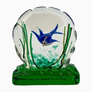 Mid-Century Murano Glass Aquarium Sculpture by Riccardo Licata for Cenedese, 1960s