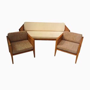 Canapé avec Deux Fauteuils, Set de 3