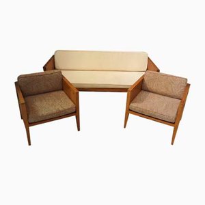 Sofa mit Zwei Armlehnstühlen, 3er Set