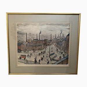 L S Lowry, Huddersfield, 1973, Signed Limited Edition Print, Framed