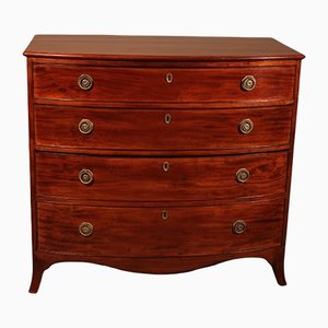 Bowfront Chest of Drawers in Mahogany, 1800s