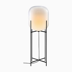 Oda Big in White and Black Floor Lamp by Sebastian Herkner for Pulpo