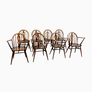 Windsor Fleur De Lys Chairs by Lucian Ercolani for Ercol, 1960s, Set of 8