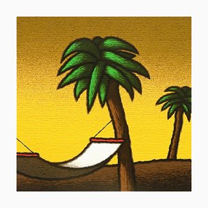 Tino Stefanoni, Palm and Hammock, Serigrafia colorata