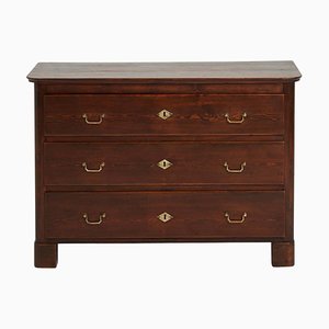 Early 20th Century Pine and Brass Chest of Drawers