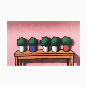 Tino Stefanoni, Fiori rosa, 1997, Siebdruck