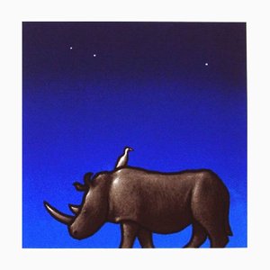 Tino Stefanoni, Rinoceronte, Serigrafia colorata