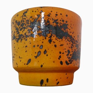 Marei Orange Lava Ceramic Planter, 1970s