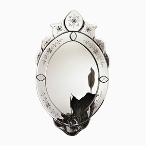 Miroir Vénitien en Verre Murano "Colombina" par Fratelli Tosi