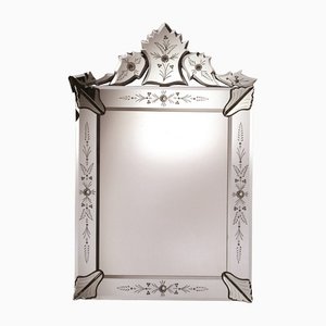 19th Century French Style Pulcinella Murano Glass Mirror from Fratelli Tosi