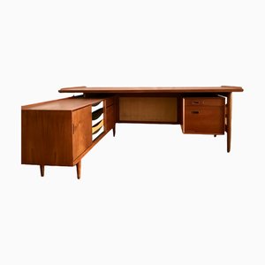 Modell 308 Schreibtisch aus Teak von Arne Vodder für Sibast, Dänemark, 1960er