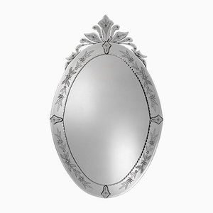 Französischer Zanni Spiegel mit Rahmen aus Muranoglas von Fratelli Tosi, 19. Jh