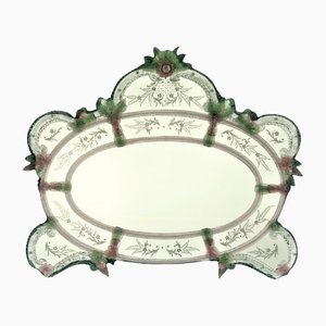 Espejo Casteo de cristal de Murano estilo veneciano de Fratelli Tosi