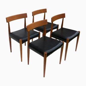 Danish MK 200 Chairs in Teak by Arne Hovmand-Olsen for Mogens Cold, Set of 4