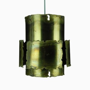 Danish Brass Pendant Lamp by Svend Aage Holm Sørensen for Thea Metal, 1960s.