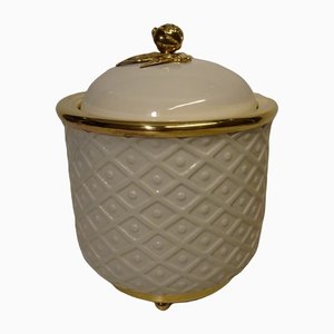 Cubitera italiana en forma de piña de cerámica y latón dorado de Archforma