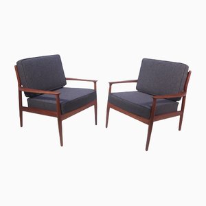 Danish Lounge Chairs in Teak, Set of 2