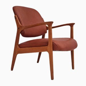 Swedish Leather Model Domus Armchair by Inge Andersson for Bröderna Andersson, 1960s
