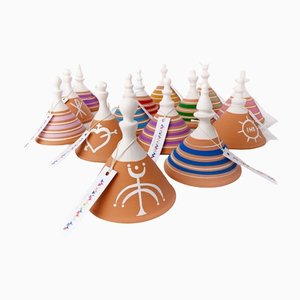 Puglia Ceramic Bells by Gianfranco Conte for Artègo, Set of 5