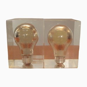 Light Bulb Paper Weights by Pierre Giraudon, Set of 2