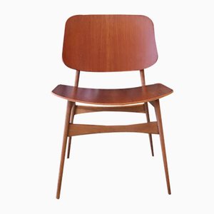 155 Chairs in Teak and Oak by Børge Mogensen for Søborg Møbelfabrik, Set of 4
