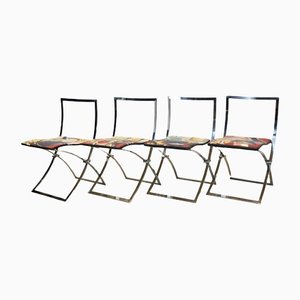 One Off Hand-Painted Luisa Dining Chairs by Marcello Cuneo, Set of 4
