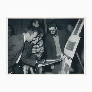 Erich Andres, Observing Art, Montmartre, Paris, France, 1950s, Black & White Photograph