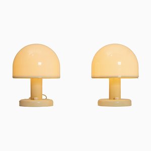 Mushroom Table Lamps by Harvey Guzzini, Set of 2