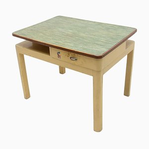 Mid-Century Czechoslovakian Side Table in Wood and Formica, 1950s