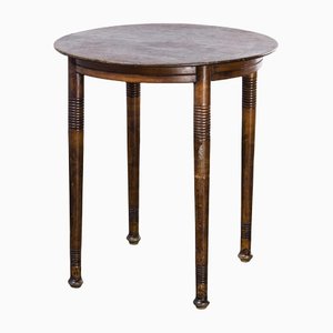 Round Oak Side Table from JJ Kohn, 1920s