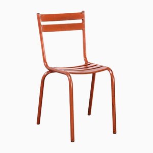 Silla apilable francesa de metal de Artprog, años 50