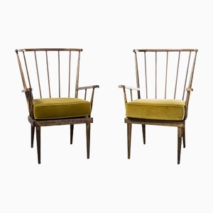 French High Back Armchairs by Jomain Baumann, 1960s, Set of 2