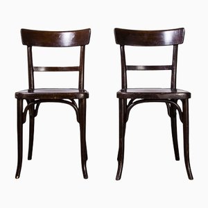 Dark Dining or Side Chairs by Michael Thonet, 1950s, Set of 2