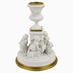 Vintage German The Four Temperaments Candleholder in Porcelain