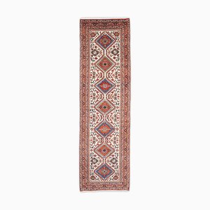 Light Red Drop Runner Rug with Border and Diamond