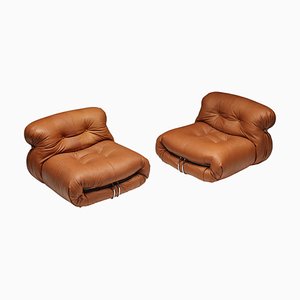 Soriana Lounge Chairs by Afra & Tobia Scarpa for Cassina, 1970s, Set of 2
