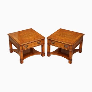 Grandes Tables d'Appoint en Ronce de Noyer de Brights of Nettlebed, Set de 2