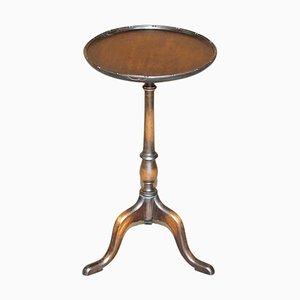 Scottish Mahogany Tripod Lamp Table with Carved Top
