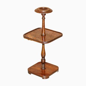 Flamed Mahogany Two Tier Side Table or Jardiniere Stand