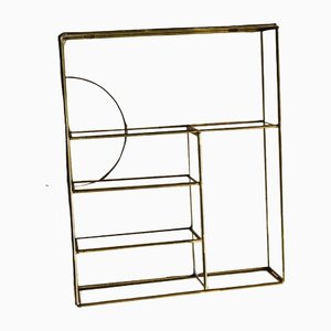 Etagere in Brass & Glass, Italy, 1970s