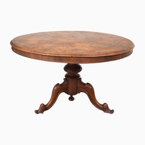 Victorian English Sailing Table in Walnut with Floral Pattern