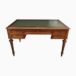 Antique French Desk in Solid Walnut, 19th-Century