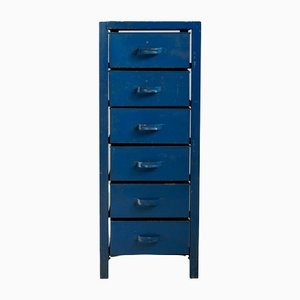 Blue Metal Drawer Cabinet or Tool Cabinet, 1970s
