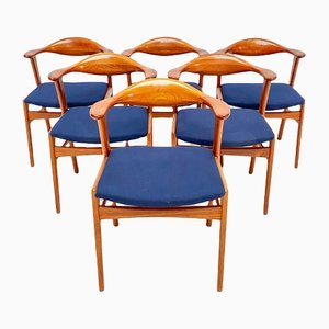 Dänische Esszimmerstühle aus Teak von Erik Kirkegaard für Hong Stolefabrik, 1950er, 6er Set